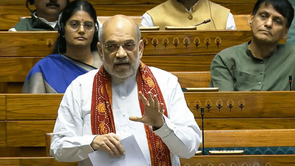 Home Minister Amit Shah in Parliament