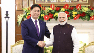 Narendra Modi and Khurelsukh Ukhnaa