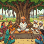 Gandhian village republic.