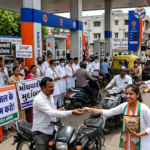 Cong workers protest fuel price hike in Gujarat