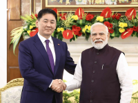Narendra Modi and Khurelsukh Ukhnaa